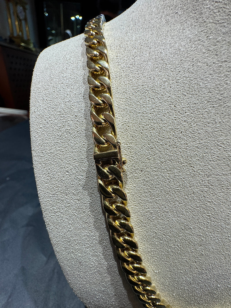 Panzerkette in 18 Karat Gelbgold – 103 Gramm mit zeitloser Struktur