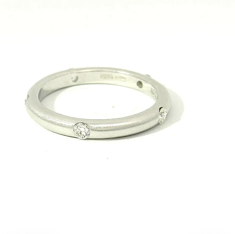 Zeitloser Adolfo Courrier Ring in 18 Karat Weißgold mit Brillanten - Eterno