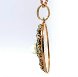 Besonderer Vintage-Anhänger in 18 Karat Roségold mit Diamanten & Perle