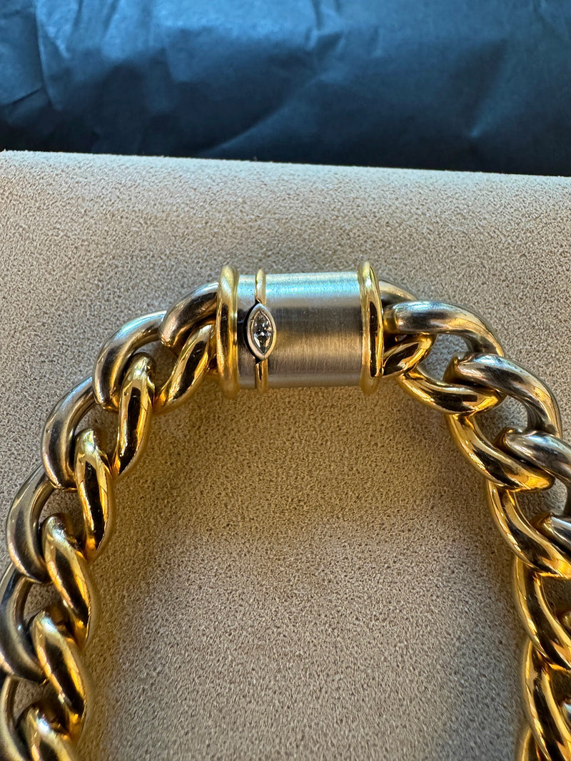 Original IsabellaFa Armband in 18 Karat Gelbgold und 950er Platin mit Diamant
