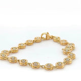 Stilvolles Armband in 18 Karat Gelbgold mit lebhaften Brillanten