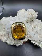 Massiver Bajonett-Anhänger in 18 Karat Gelbgold mit Citrin von Jaufmann