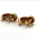 Stilvolle Ohrringe in 14 Karat Gelbgold mit lebhaften Brillanten