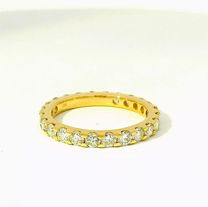 Zeitloser Memory Ring in 14 Karat Gelbgold mit feinen Brillanten