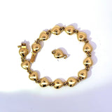 Massives Herzarmband in 18 Karat (750) Gelbgold mit Zusatzglied