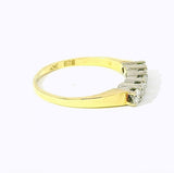 Halbmemory Ring in 14 Karat Gelb- & Weißgold mit Brillanten
