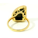 Moderner Ring in 14 Karat Gelbgold mit australischem Opal & Brillanten