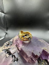 Eleganter Ring in 18 Karat Gelbgold mit Saphiren & Brillanten