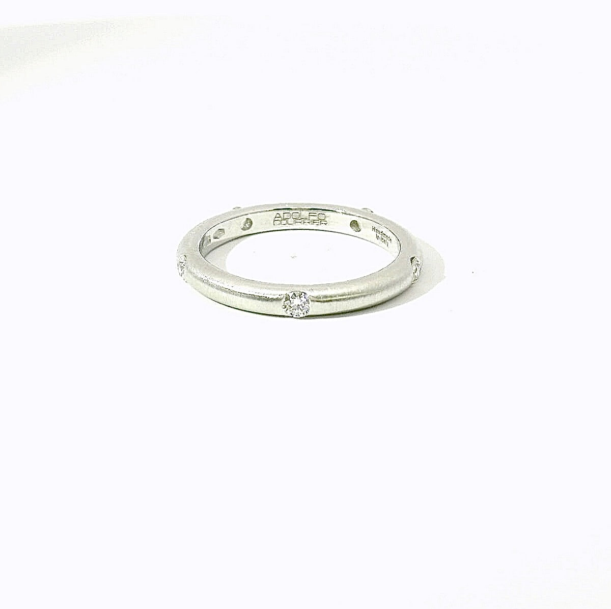 Zeitloser Adolfo Courrier Ring in 18 Karat Weißgold mit Brillanten - Eterno