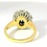 Hochwertiger Ring in 18 Karat Gelb- & Weißgold mit Saphir & Brillanten