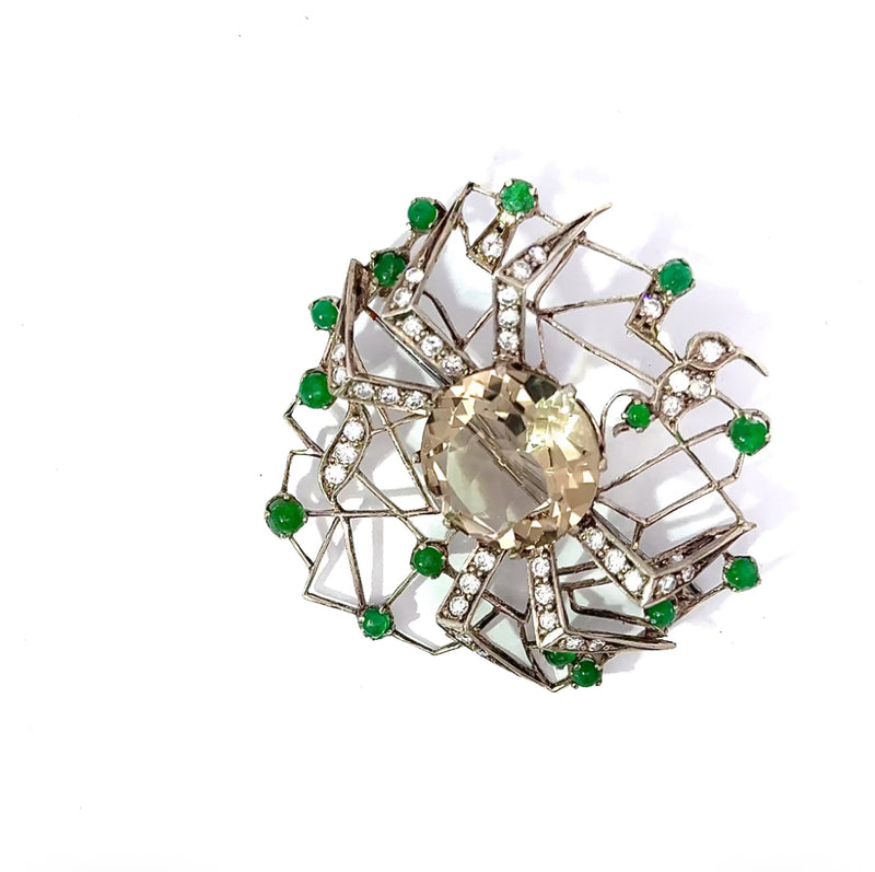 Vintage-Brosche & Anhänger in Silber – handgefertigtes Unikat