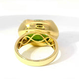 Edler Designerring in 14 Karat Gelbgold mit Peridot & Brillanten