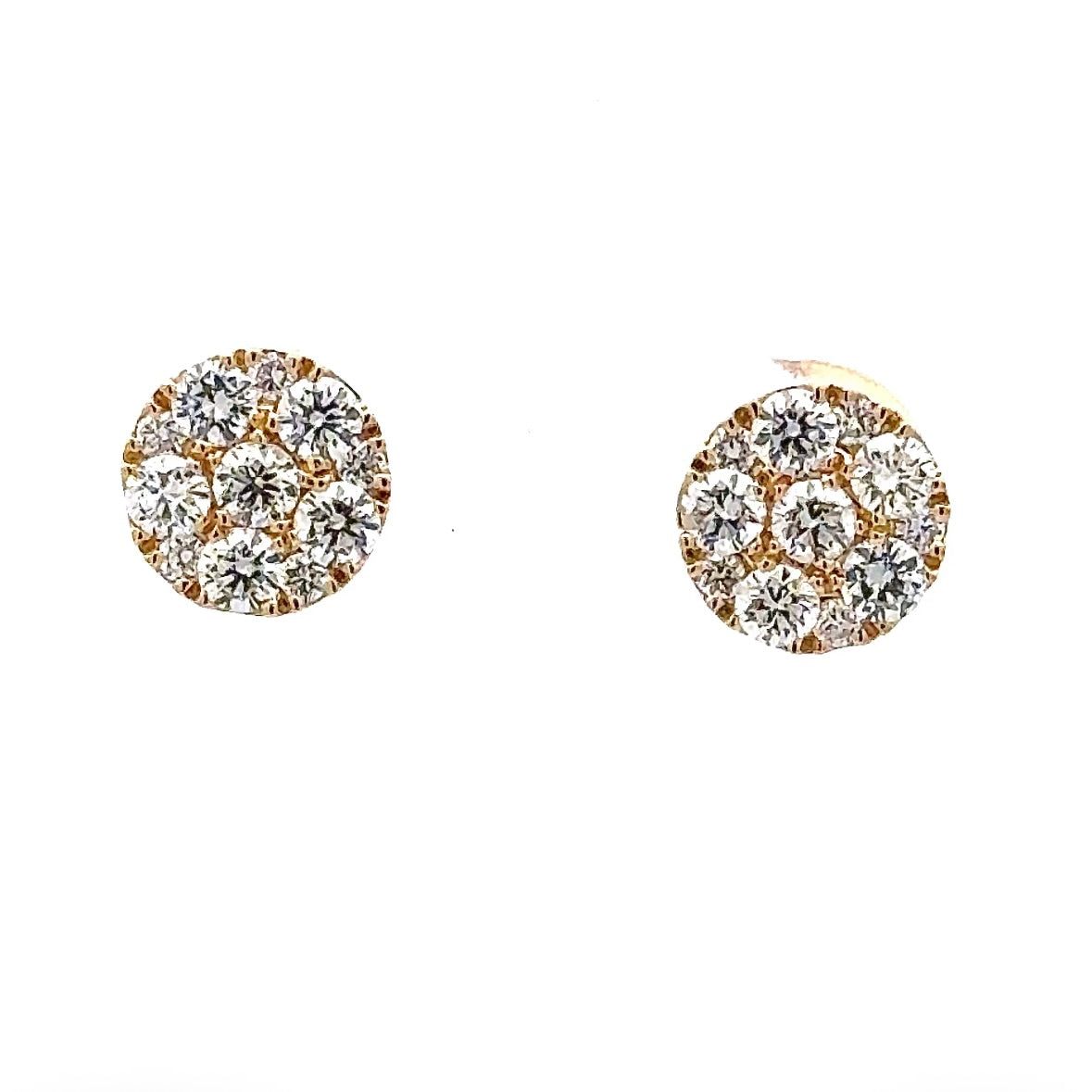 Moderne Brillantstecker in 18 Karat Gelbgold mit hochfeinen Brillanten
