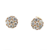 Moderne Brillantstecker in 18 Karat Gelbgold mit hochfeinen Brillanten