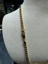 Massive & kantige Panzerkette in 18 Karat (750) Gelbgold mit Karabiner