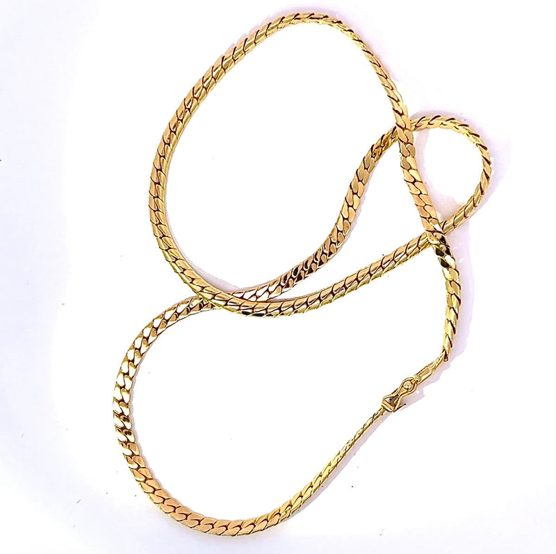 Leuchtende Halskette in 18 Karat (750) Gelbgold mit Kastenschloss