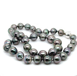 Elegante Tahiti-Perlen Kette mit Silber-Magnetschloss