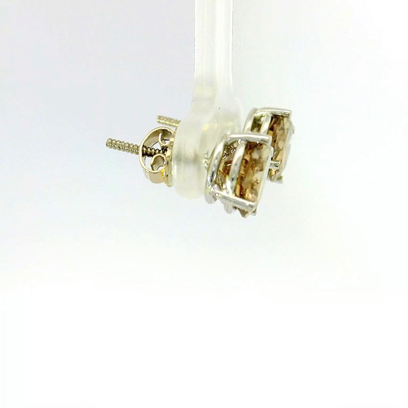 Riesige Brillantstecker in 18 Karat Weißgold mit fancy Brillanten