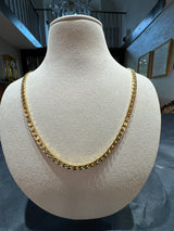 Massive & kantige Panzerkette in 18 Karat (750) Gelbgold mit Karabiner