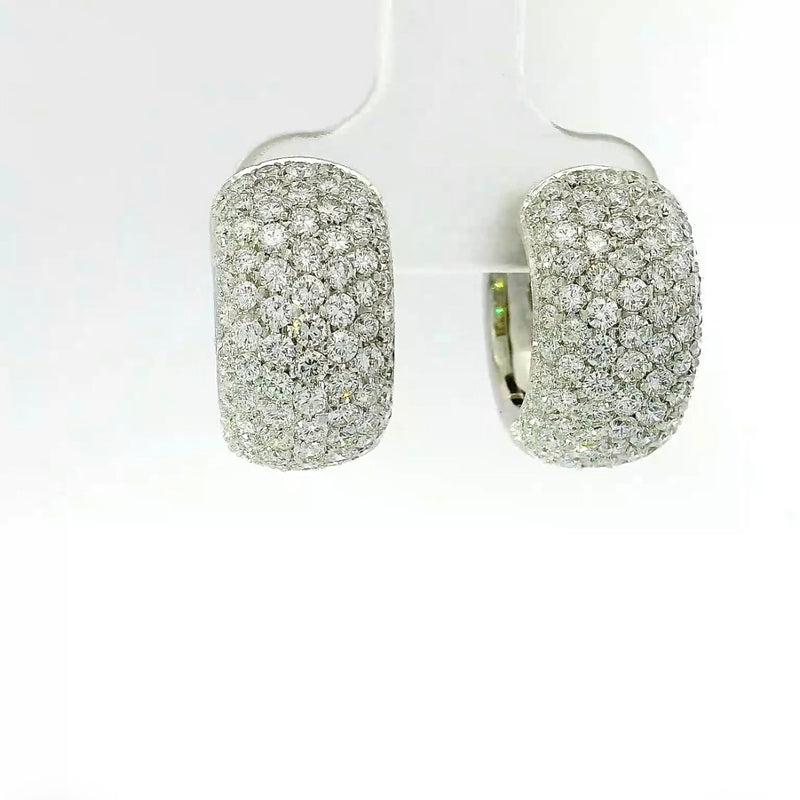 Eindrucksvolle Kreolen in 18 Karat Weißgold – Pavé mit Brillanten