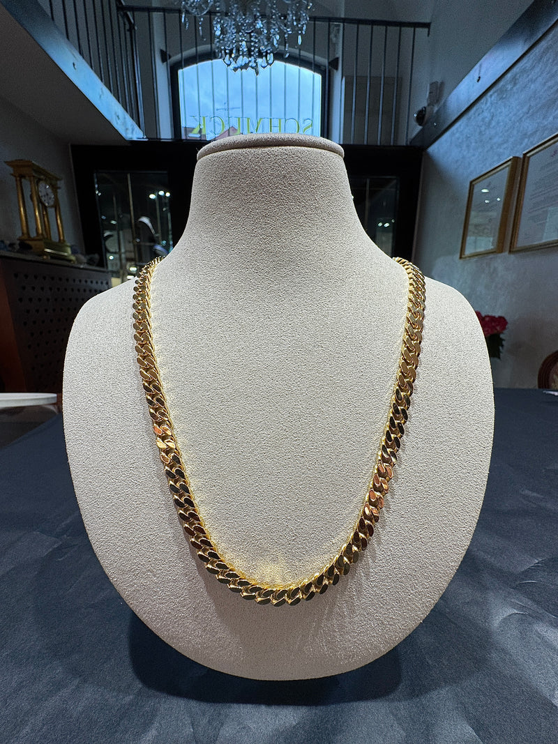 Massive Panzerkette in 18 Karat Gelbgold – hochwertige deutsche Arbeit