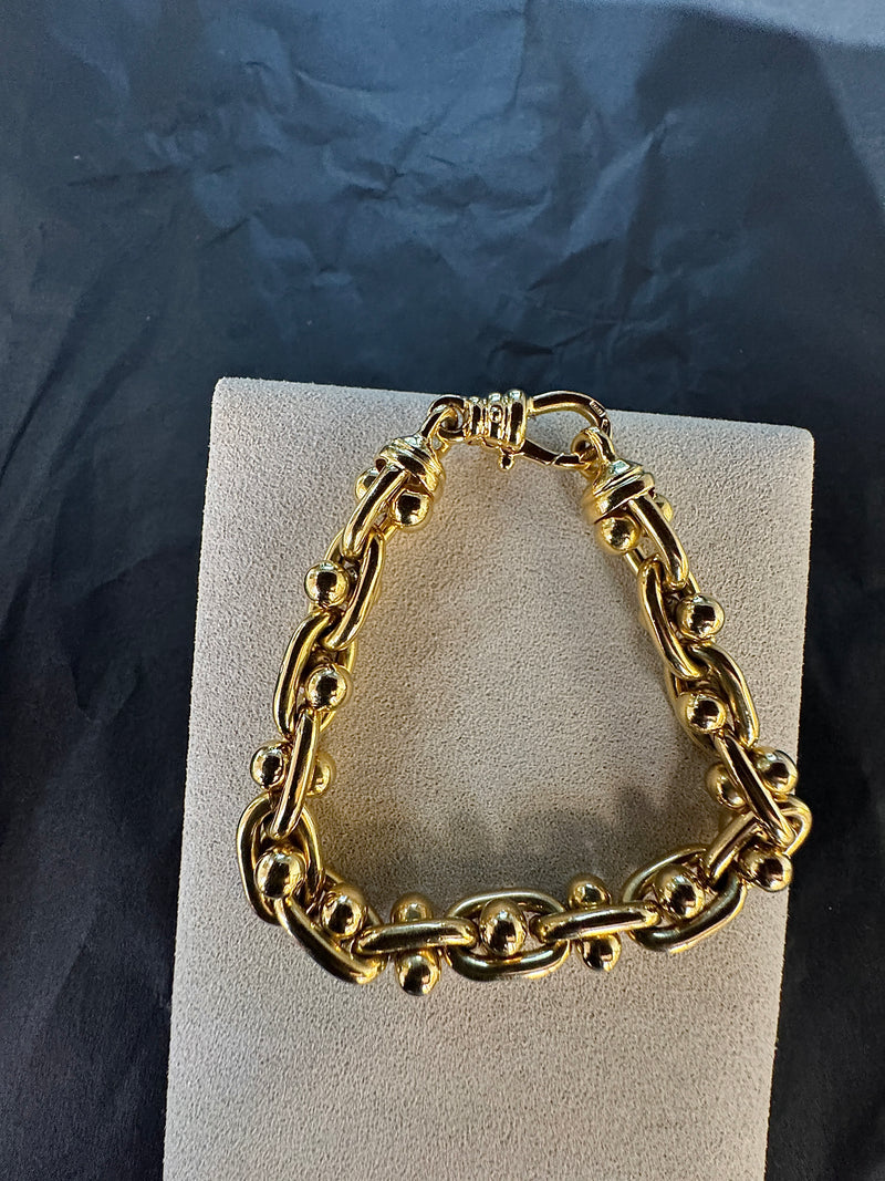 Ausgefallenes Armband in 18 Karat (750) strahlendem Gelbgold