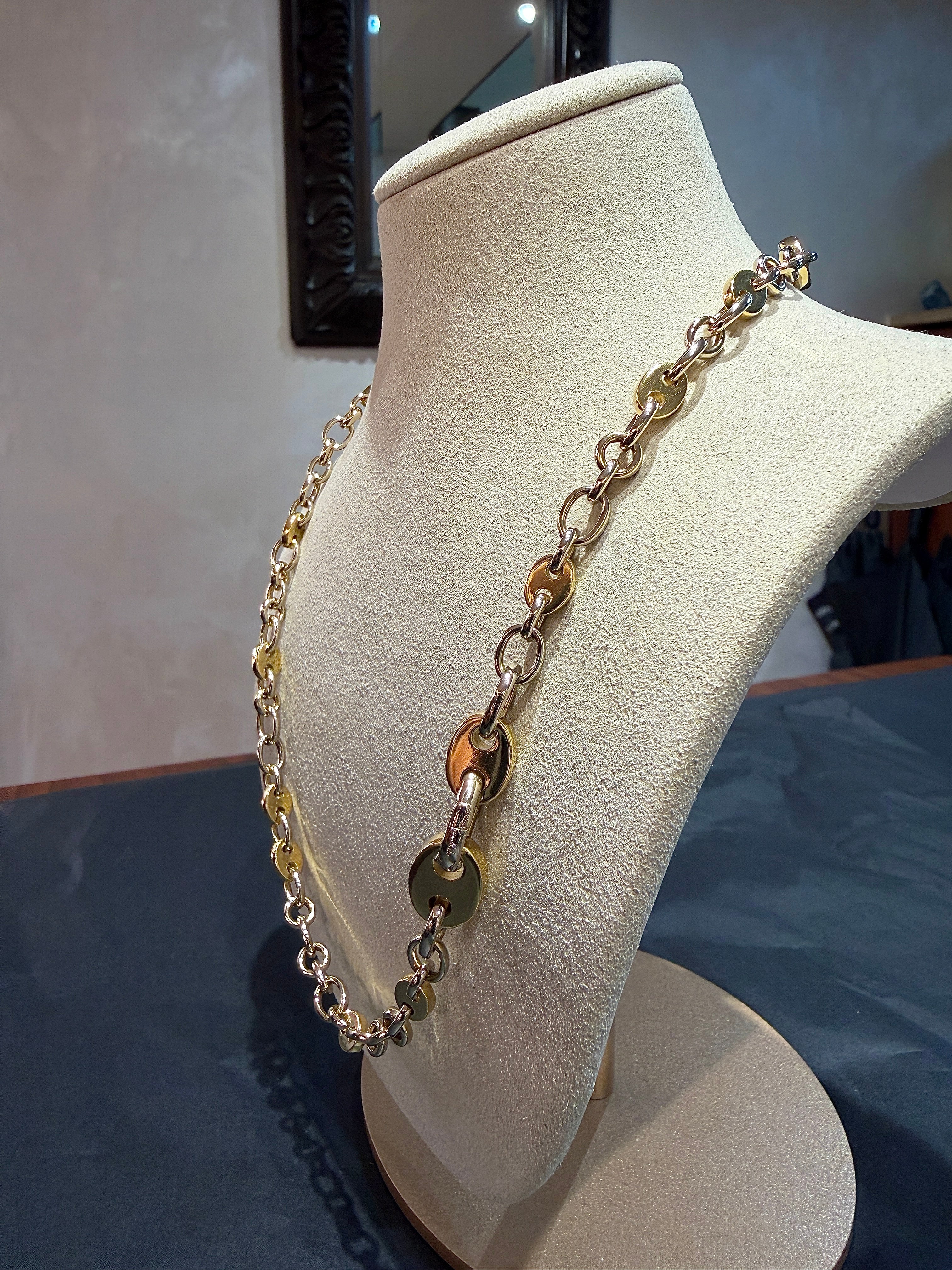 Wunderschöne Pomellato Halskette in 18 Karat (750) Gelb & Weißgold