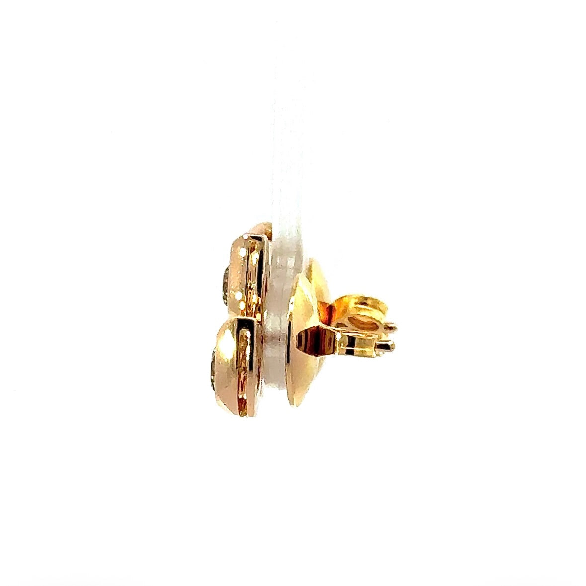 Edle Tamara Comolli Snowflake Ohrstecker in 18 Karat Roségold mit farbigen Brillanten