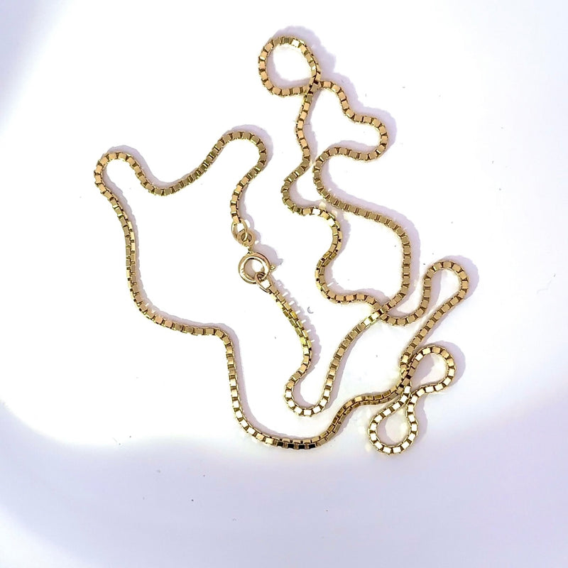 Leuchtende Venezianerkette in 8 Karat Gelbgold mit Federring