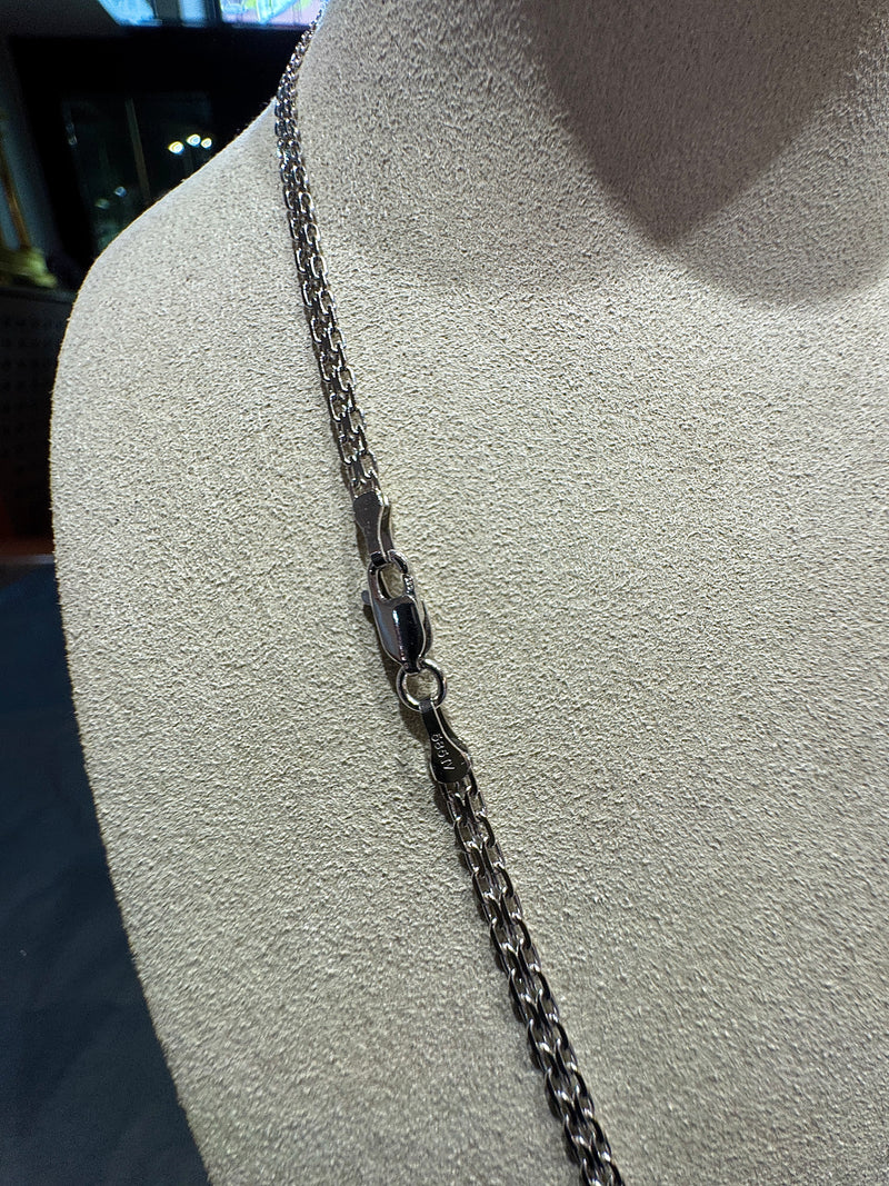 Elegantes Collier in 14 Karat Weißgold mit feinen Tansaniten & Brillanten