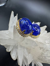 Edle Ohrringe in 18 Karat Gelbgold mit hochfeinen Tansaniten und Brillanten