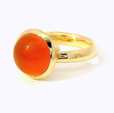 Moderner Tamara Comolli Ring „Bouton Large Carnelian“ in 18 Karat Gelbgold