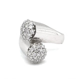 Zeitloser Toi et Moi Ring in 18 Karat Weißgold mit feinen Brillanten