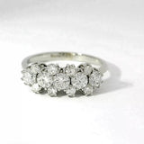 Leuchtender Ring in 18 Karat Weißgold mit Brillanten & Achtkant-Diamanten
