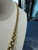 Leuchtendes Erbsencollier in 8 Karat Gelbgold mit schönem Verlauf