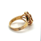 Original Goldbaur Ring in 18 Karat Gelbgold mit feinen Turmalin & Brillanten