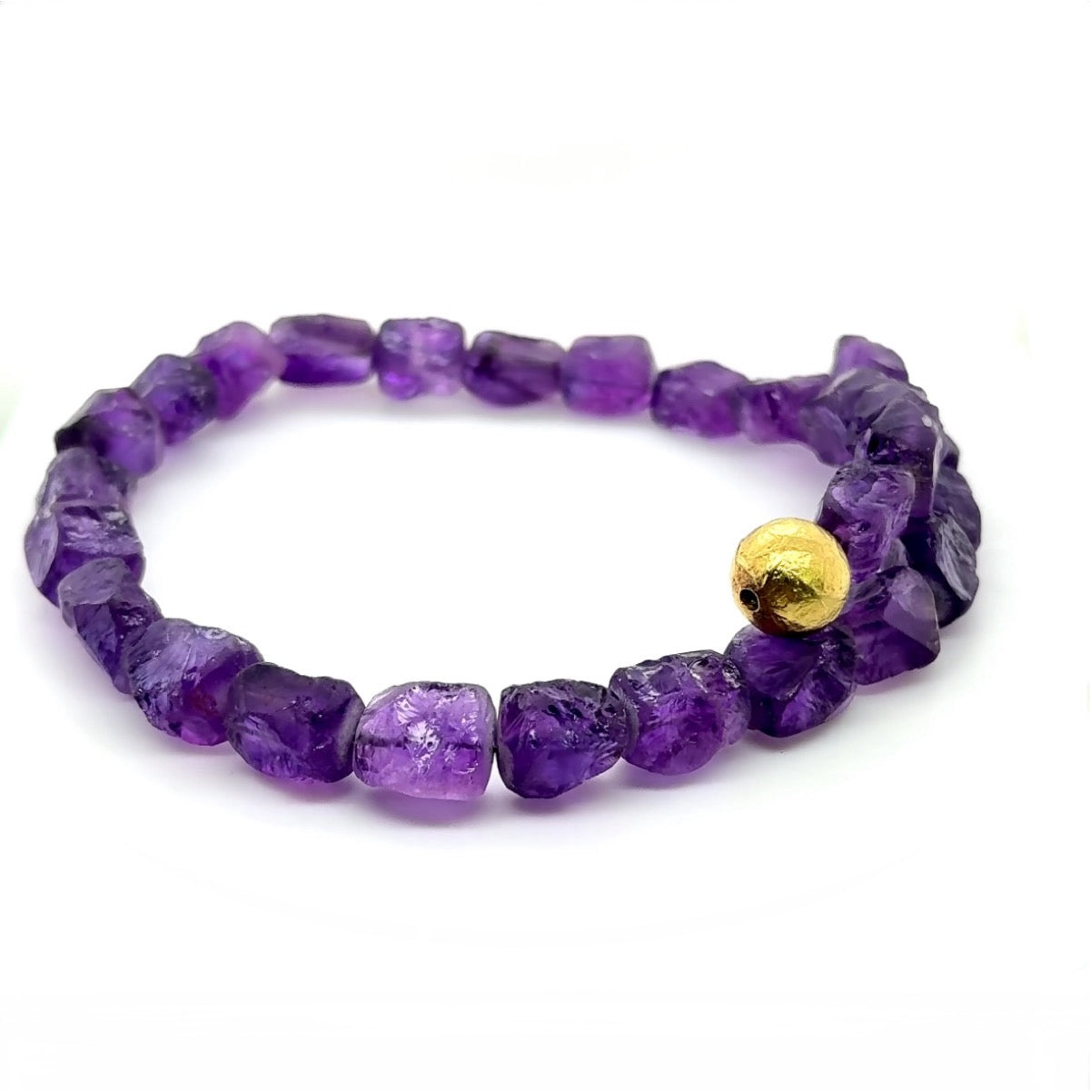 Fancy necklace made of fine amethysts with 18 carat gold clasp