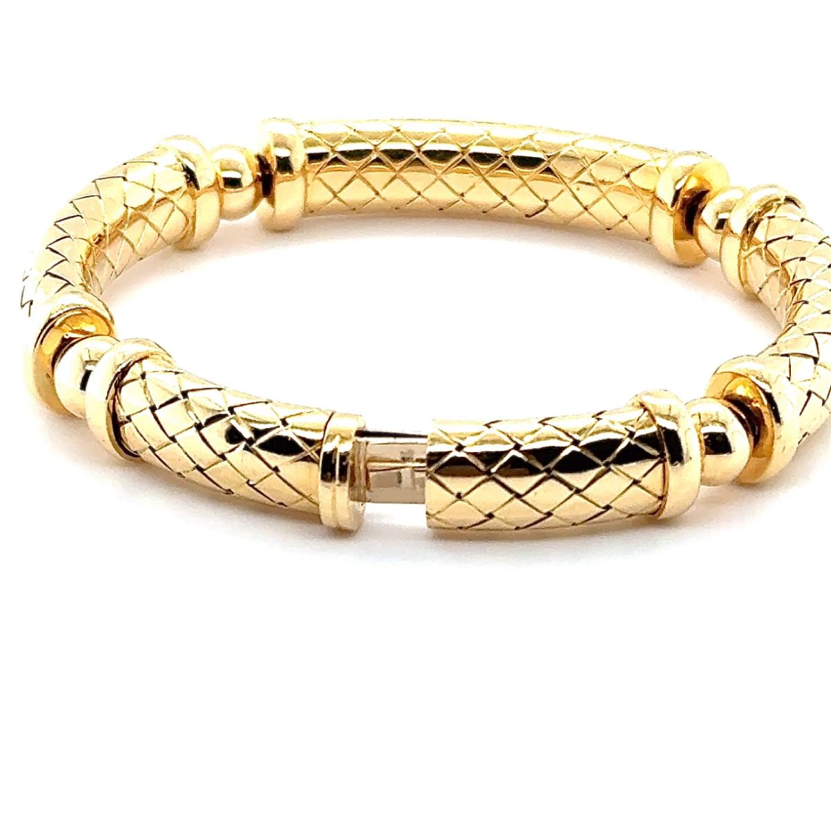 Herausragender Armreif in 18 Karat Gelbgold mit 100 hochfeinen Brillanten