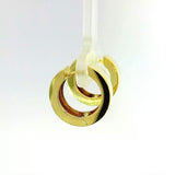 Zeitlose Kreolen in 14 Karat Gelbgold mit Diamanten