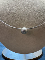 Edles Collier in 14 Karat Weißgold mit 950er Platin-Anhänger & Brillant