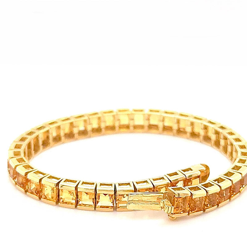 Hochwertiges Armband in 18 Karat Gelbgold mit leuchtenden Citrinen - Original Hörl