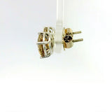 Riesige Brillantstecker in 18 Karat Weißgold mit fancy Brillanten