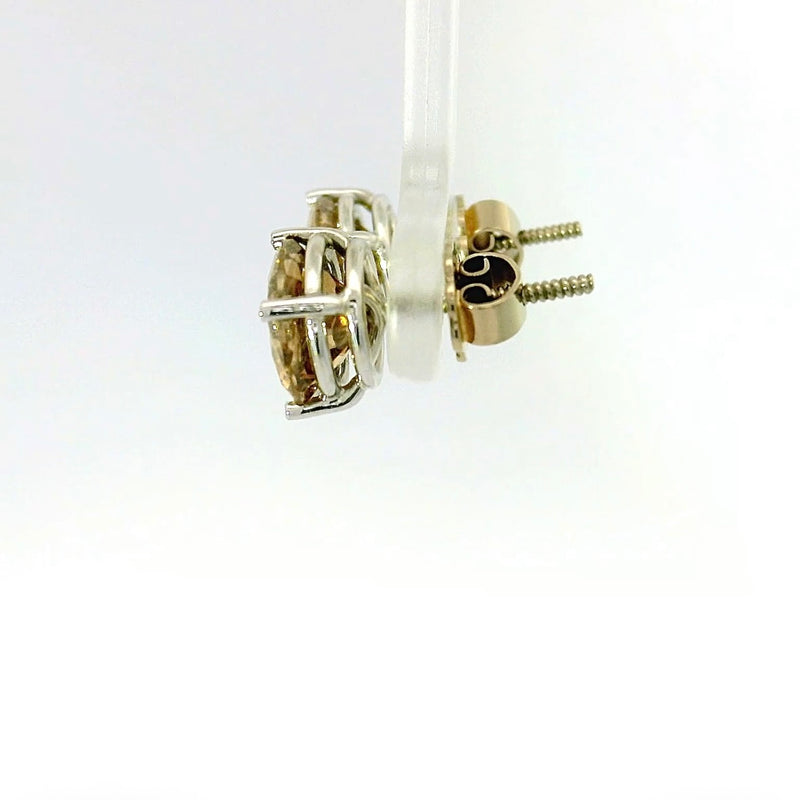 Riesige Brillantstecker in 18 Karat Weißgold mit fancy Brillanten