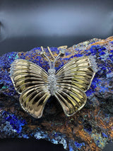 Schmetterling-Anhänger in 14 Karat Gelb- & Weißgold mit Diamanten & Brillanten