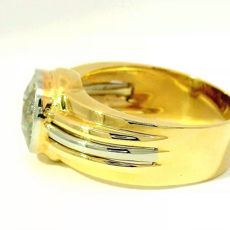 Beeindruckender Vintage-Ring in 14 Karat Gold mit riesigem Fancy-Diamanten