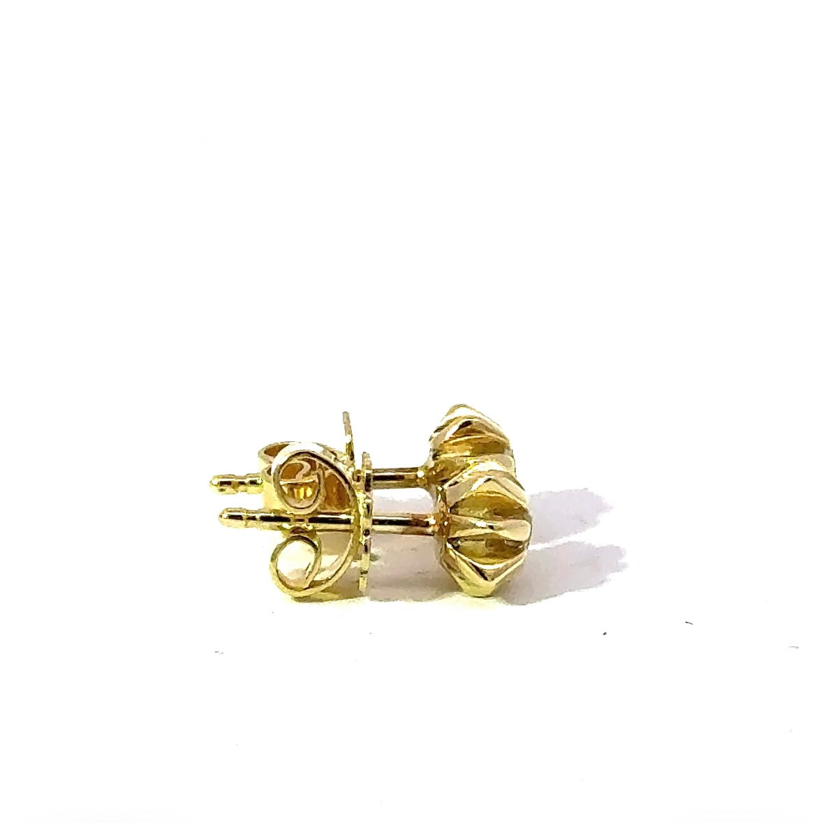 Vintage Ohrstecker in 14 Karat Gelbgold mit Brillanten