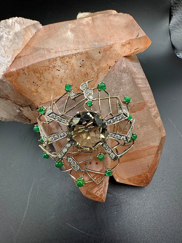 Vintage-Brosche & Anhänger in Silber – handgefertigtes Unikat