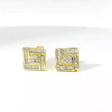 Elegante Ohrringe in 14 Karat (585) Gelbgold mit Diamanten