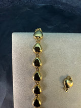 Massives Herzarmband in 18 Karat (750) Gelbgold mit Zusatzglied