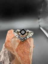 Ausgefallener Ring in 14 Karat Weißgold mit Brillanten